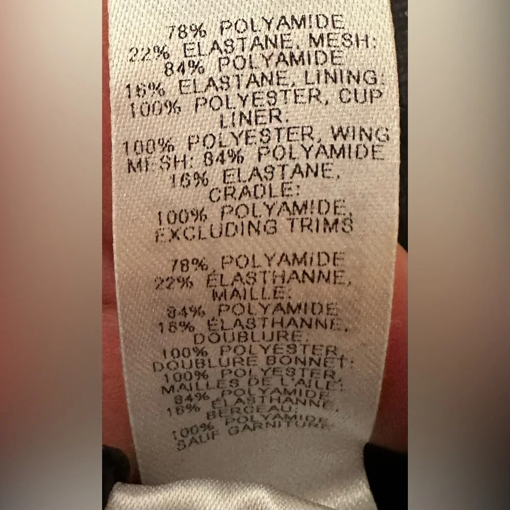 Black Strapless Swimsuit with Scalloped Edges - Picture 8 of 8